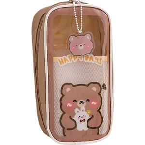 Şeffaf Büyük Kapasiteli Öğrenci Sevimli Kırtasiye Çantası(Yurt Dışından)