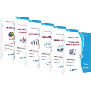 Egem Eğitim Yayınları AÖF 1. Sınıf Halkla İlişkiler ve Reklamcılık Set Güz Dönemi 1. Yarıyıl