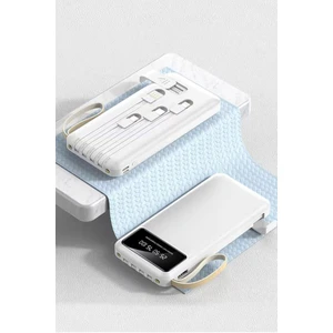 10.000 Mah Powerbank  Hızlı Şarj Özellikli 4 Çıkışlı Beyaz