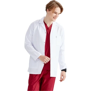 Minart Medikal Erkek Klasik Yaka Kısa Doktor Önlüğü,Öğretmen Eczacı Laboratuvar Önlüğü