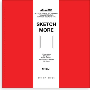 Poli Art Design Kare 15×15 cm Eskiz Defteri Suluboya ve Grafik Için Watercolor Classic Sketchbook