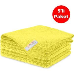 Mikrofiber Genel Temizlik Bezi Sarı 40 x 40 cm 5'li