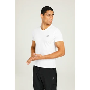 CT106 Basıc V Neck T-Shır Beyaz Erkek Kısa Kol T-Shirt