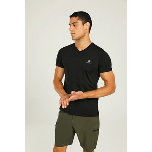 CT106 Basıc V Neck T-Shır Siyah Erkek Kısa Kol T-Shirt