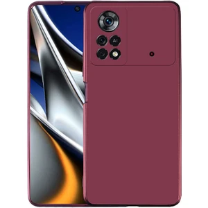 Xiaomi Poco X4 Pro 5g Kılıf Silikon Yumuşak Dokulu Premium- Mürdüm