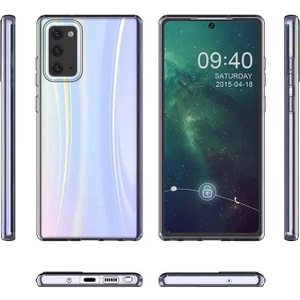 Galaxy Note 20 Kılıf Şeffaf Silikon Lüx