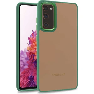 Samsung S20 Fe Kılıf Arkası Şeffaf Kenar Korumalı Silikon Dora- Yeşil
