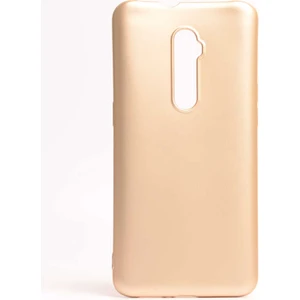 Oppo Reno 10X Zoom Kılıf Silikon Yumuşak Dokulu Premium- Gold