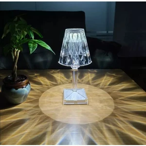 Akrilik Kristal LED Şarjlı Masa Üstü Lamba
