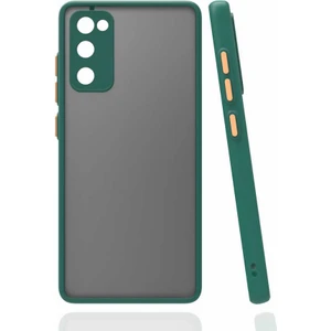 Galaxy S20 Fe Kılıf Mat Buzlu Kamera Korumalı Silikon - Koyu Yeşil