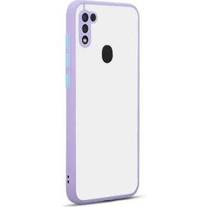 Galaxy A11 Kılıf Mat Buzlu Kamera Korumalı Silikon - Lila