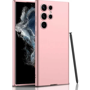 Galaxy S22 Ultra Kılıf Sert Kıpta Kapak - Rose Gold