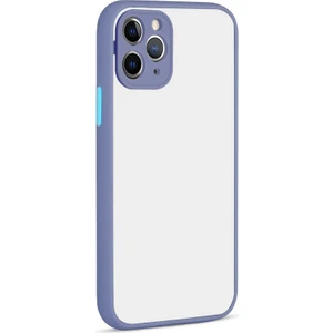 Apple iPhone 11 Pro Kılıf Mat Buzlu Kamera Korumalı Silikon - Mor