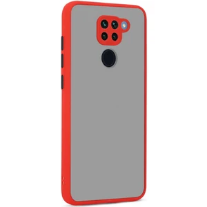 Xiaomi Redmi Note 9 Kılıf Mat Buzlu Kamera Korumalı Silikon - Kırmızı