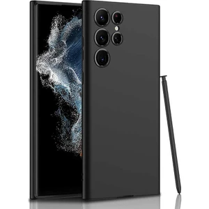 Galaxy S22 Ultra Kılıf Sert Kıpta Kapak - Siyah