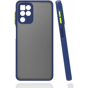 Galaxy M32 Kılıf Mat Buzlu Kamera Korumalı Silikon - Lacivert