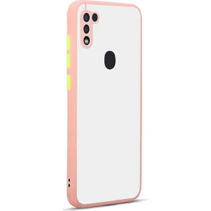 Galaxy A11 Kılıf Mat Buzlu Kamera Korumalı Silikon - Pembe