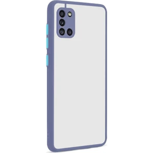 Galaxy A31 Kılıf Mat Buzlu Kamera Korumalı Silikon - Mor
