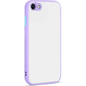 Apple iPhone Se 2020 Kılıf Mat Buzlu Kamera Korumalı Silikon - Lila