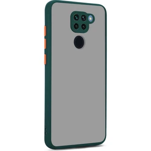 Xiaomi Redmi Note 9 Kılıf Mat Buzlu Kamera Korumalı Silikon - Koyu Yeşil