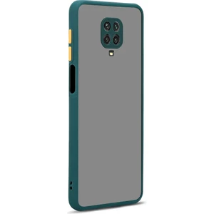 Xiaomi Redmi Note 9s Kılıf Mat Buzlu Kamera Korumalı Silikon - Koyu Yeşil