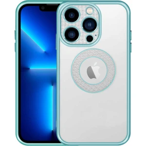 Case 4U Apple iPhone 12 Pro Kılıf Parlak Renk Kenar Kamera Korumalı Logo Gösteren Esta Kapak Yeşil