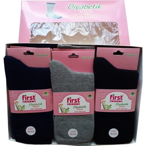 Trendcorap & First Pamuklu 12 Çift  Lastiksiz Şeker Çorabı