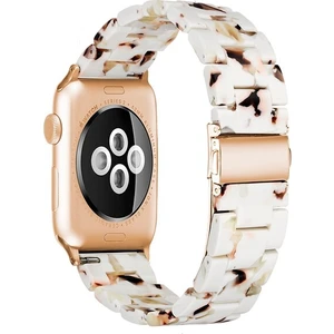 Apple Watch  38MM 40MM 41MM Seri 7/6/se/5/4/3 Uyumlu Reçine Hafif Şık Pimli Tasarım Kordon