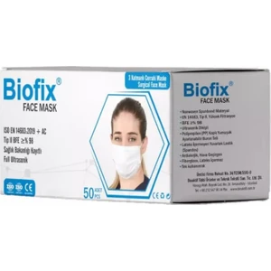 3 Katmanlı Lastikli Cerrahi Maske 50'li Kutu 2 Adet