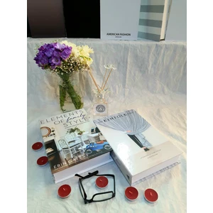 Lovely Book & Book 2'li Dekoratif Kitap Kutu Set Element & Kinfolk Mavi Renk Dekoratif Kutu