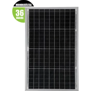 50W Monokristal Güneş Paneli