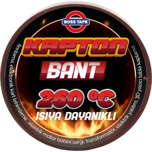 Boss Tape 260°C Isıya Dayanıklı Yanmaz Kapton Termal Yalıtım Bandı