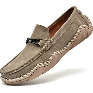 GK Fashion Erkek Deri Loafer'lar Sürüş Elbisesi Düz Rahat Mokasen Üzerinde Kayma(Yurt Dışından)