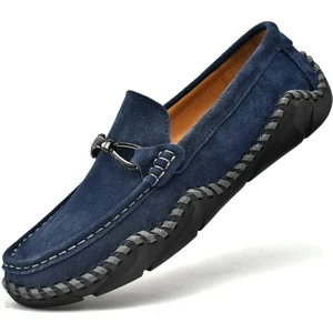 GK Fashion Erkek Deri Loafer'lar Sürüş Elbisesi Düz Rahat Mokasen Üzerinde Kayma