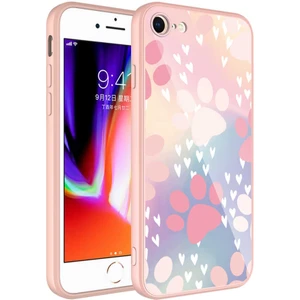 Apple iPhone Se 2020 Uyumlu Kılıf Iç Yüzeyi Kadife Kamera Korumalı Parlak Renkli Desenli Kılıf