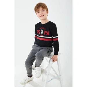 U.S. Polo Assn. Lisanslı Siyah Erkek Çocuk Eşofman Takım