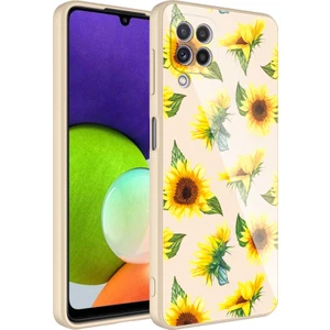 Samsung Galaxy M32 Uyumlu Kılıf Iç Yüzeyi Kadife Kamera Korumalı Parlak Renkli Desenli Kılıf