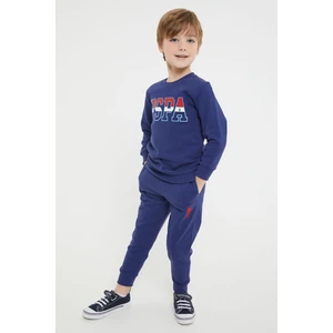 U.S. Polo Assn. Lisanslı Lacivert Erkek Çocuk Bisiklet Yaka Eşofman Takım