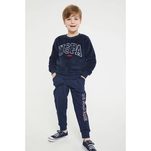 U.S. Polo Assn. Lisanslı Lacivert Erkek Çocuk Polar Eşofman Takım