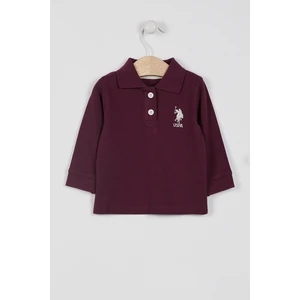 U.S. Polo Assn. U.s. Polo Assn Lisanslı Classic Mor Bebek Uzun Kol Yakalı Sweatshirt