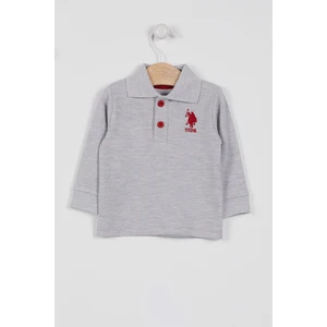 U.S. Polo Assn. U.s. Polo Assn Lisanslı Classic Grimelanj Erkek Bebek Uzun Kol Yakalı Sweatshirt