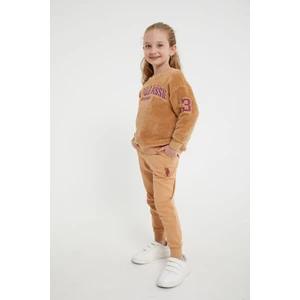 U.S. Polo Assn. Lisanslı Camel Kız Çocuk Eşofman Takım