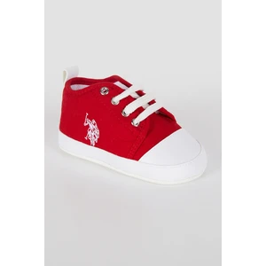 U.S. Polo Assn. Lisanslı Kırmızı Bağcıklı Erkek Bebek Ayakkabı