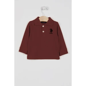 U.S. Polo Assn. U.s. Polo Assn Lisanslı Classic Bordo Erkek Bebek Uzun Kol Yakalı Sweatshirt