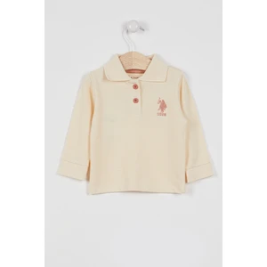 U.S. Polo Assn. U.s. Polo Assn Lisanslı Classic Fildişi Bebek Uzun Kol Yakalı Sweatshirt