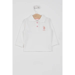 U.S. Polo Assn. U.s. Polo Assn Lisanslı Classic Krem Bebek Uzun Kol Yakalı Sweatshirt