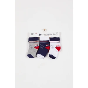 U.S. Polo Assn. Lisanslı Lacivert Erkek Bebek Çorap