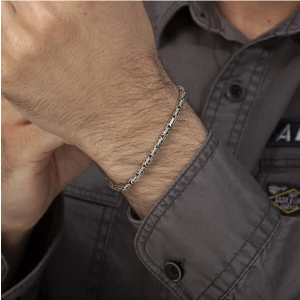 4 mm Yuvarlak Kral Zincir Gümüş Bileklik