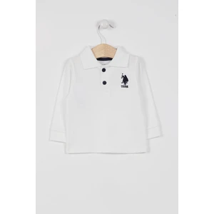 U.S. Polo Assn. U.s. Polo Assn Lisanslı Classic Krem Erkek Bebek Uzun Kol Yakalı Sweatshirt