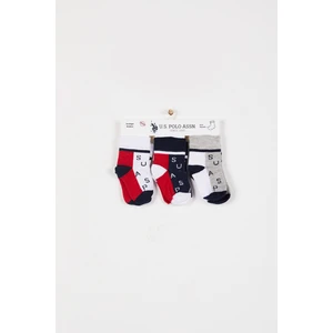 U.S. Polo Assn. Lisanslı Alphabet Lacivert Erkek Bebek Çorap